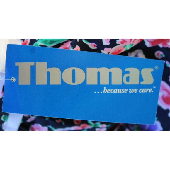 90s Thomas Bubble Romper 1pc Baby Girl White Navy Floral Summer Roses Sleeveless - Picture 4 of 7